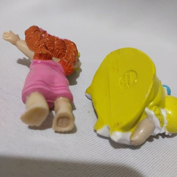 VTG Cabbage Patch Kids pvc rubber plastic lot 2 bath time Beth & yellow baby - Picture 3 of 6